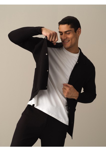 Erkek Siyah Regular Fit Hırka fiyatları