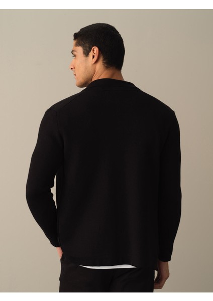 Erkek Siyah Regular Fit Hırka fırsatları