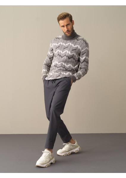 Erkek Antrasit Regular Fit Pantolon