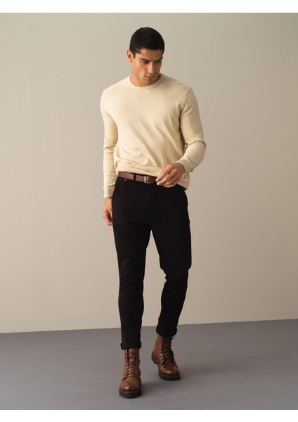 Erkek Siyah Regular Fit Pantolon