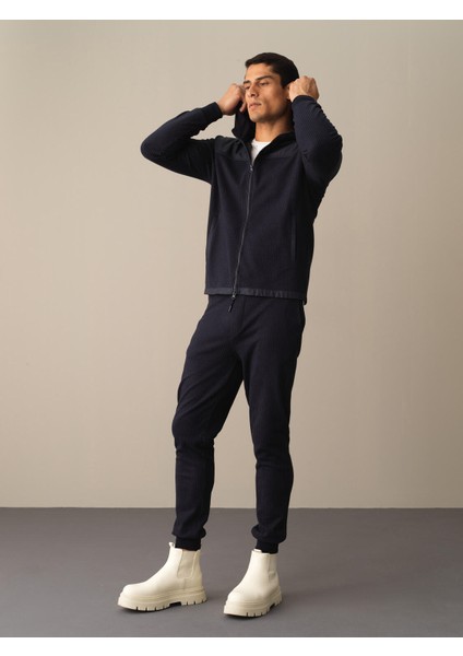 Erkek Lacivert Regular Fit Sweatmont