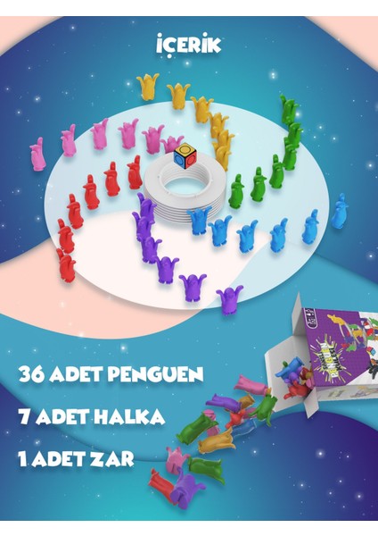 Go Toys Şanslı Penguen Kulesi Eğitici Zeka ve Aktivite Oyunu Eğlence Kutusu