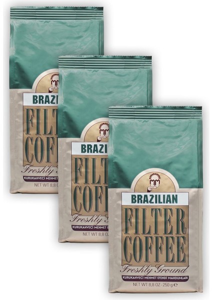 Mehmet Efendi Brazilian Filtre Kahve 3 x 250 gr