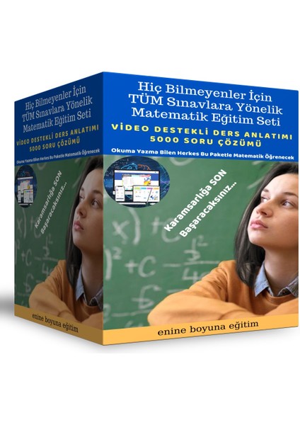 Enine Boyuna Eğitim Tüm Sınavlar Için Matematik Eğitim Seti