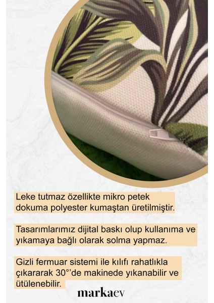 Iskandinav Floral 4'lü Kırlent Kılıfı 957