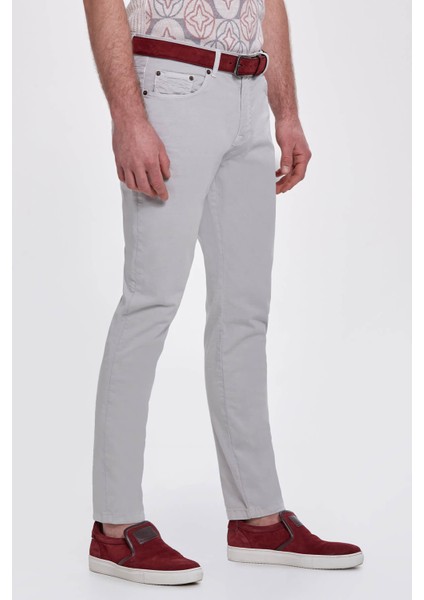 Slim Fit 5 Cep Açık Gri Yazlık Pantolon fiyatları
