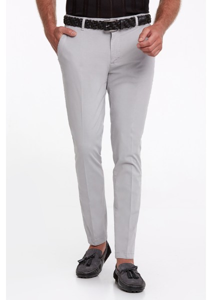 Gri Yazlık Chino Pantolon