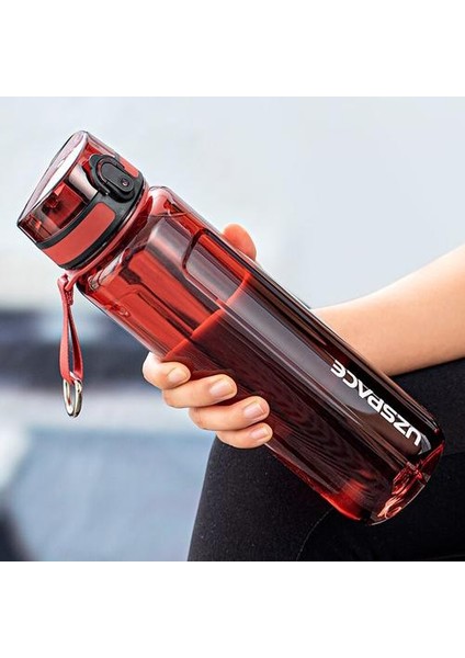 Su Şişesi 500 ml Taşınabilir Sızdırmaz Çalkalayıcı Açık Spor Turu Doğrudan Içme Şişesi Çevre Dostu Plastik Şişe Su Şişeleri (Kırmızı) (Yurt Dışından)