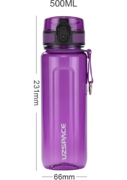 Su Şişesi 500 ml Taşınabilir Sızdırmaz Çalkalayıcı Açık Spor Turu Doğrudan Içme Şişesi Çevre Dostu Plastik Şişe Su Şişeleri (Kırmızı) (Yurt Dışından)