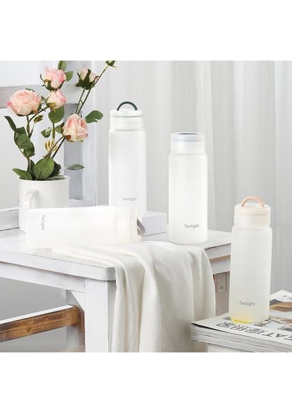 Buzlu Mat Temizle Cam Su Şişesi 420 ml Taşınabilir Sevimli Bpa Ücretsiz Waterbottle Süt Suyu Kupası Ev Ofis Ekipmanları Hediyeler | Su Şişeleri (Yeşil) (Yurt Dışından)