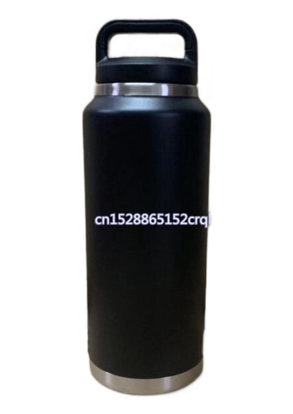 36 Oz Su Şişesi Geniş Ağız Vakum Yalıtımlı Şişe Çift Duvar 18/8 Paslanmaz Çelik Toz Boyalı Seyahat Su Şişesi 10 Renkler | Su Şişeleri (Siyah) (Yurt Dışından)