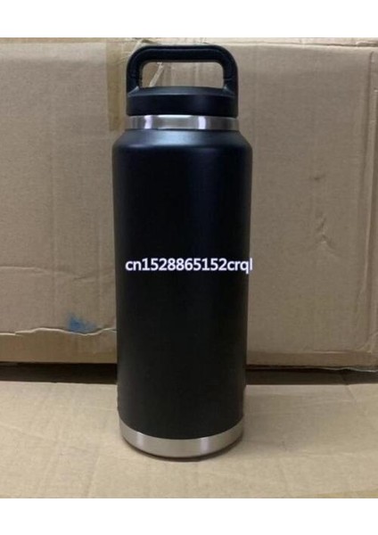 36 Oz Su Şişesi Geniş Ağız Vakum Yalıtımlı Şişe Çift Duvar 18/8 Paslanmaz Çelik Toz Boyalı Seyahat Su Şişesi 10 Renkler | Su Şişeleri (Siyah) (Yurt Dışından)