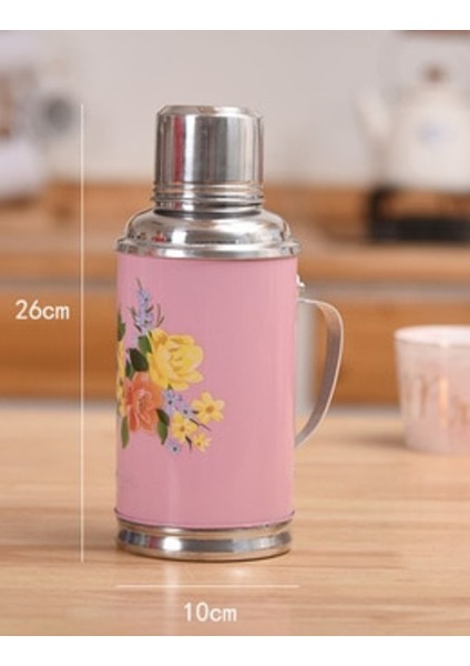 0.8l Termosflask Termos Su Kahve Şişesi Paslanmaz Çelik Kahve Fincanı Kupa Isı Soğuk Korunma | Su Şişeleri (Pembe) (Yurt Dışından)