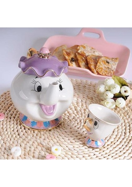 Sevimli Karikatür Güzellik ve Canavar Çaydanlık Kupa Mrs Potts Çip Kupası Çay Potu Kupası Set Güzel Noel Hediyesi | Sürahi (Yurt Dışından) fiyatları