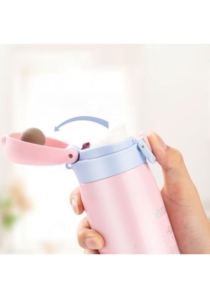 350ML Termos Kupa Paslanmaz Çelik Vakum Yalıtımlı Şişe Su Içecekler Termos Şişeler Seyahat Fincan Kahve Çay Süt Kupa | Vakum Şişeleri ve termoslar (Pembe) (Yurt Dışından)