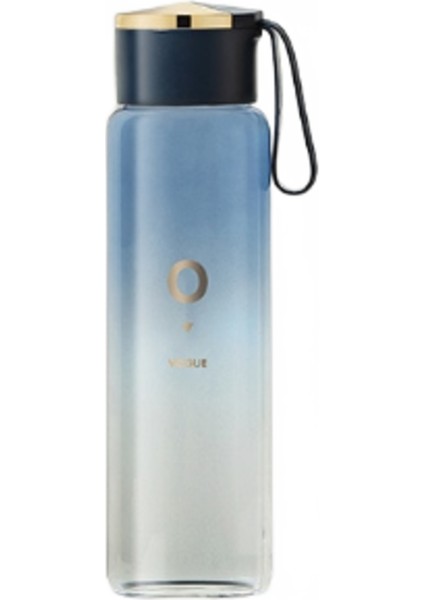 Lüks Degrade Renkler Cam Su Şişesi 400 ml Taşınabilir Çay Şişesi Suyu Çalkalayıcı Şişe Yetişkinler Hediyeler Çevre Dostu Kamp Ofisi | Su Şişeleri (Mavi) (Yurt Dışından)