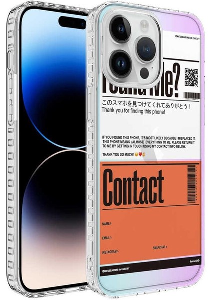 Apple iPhone 13 Pro Kılıf Airbag Kenarlı Renkli Desenli Elegans Silikon