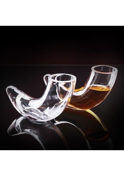 1 Adet / Takım Yaratıcı Boynuz Şarap Cam Sanat Şekli Kokteyl Cam Kupası Kalın Cam Gergedan Korna Viski Vodka Bar Aile Şarap Kupası | Şeffaf (Yurt Dışından) fırsatları