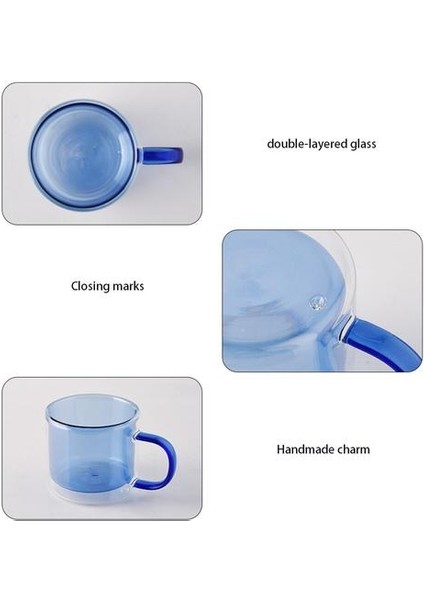 250 ml Çift Duvar Cam Kahve Fincanı Süt Viski Çay Bira Isıya Dayanıklı Kokteyl Votka Şarap Kupa Drinkware Tumbler Bardaklar | Bira Steins (Yurt Dışından)