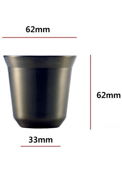 80ML Espresso Kupalar Çift Duvar Paslanmaz Çelik Espresso Bardak Seti, Yalıtımlı Kahve Kupaları Son Yıllar Için Son Kolay Temiz | Kupalar (Siyah) (Yurt Dışından)
