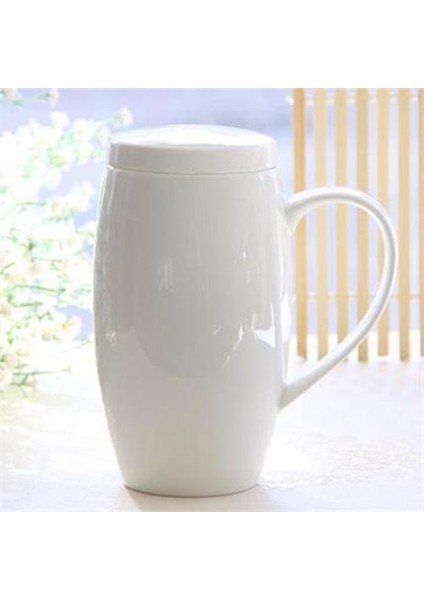 Kemik Çin Mugga Kupa, Düz Beyaz Porselen Kapakları Termos, Lidli Çay Kupa Kapaklı, Bira Kupa, Komik Göbek Tasarlanmış | Kapakları Termos | Güçlü Mugthermos Kapağı (Beyaz) (Yurt Dışından) modelleri