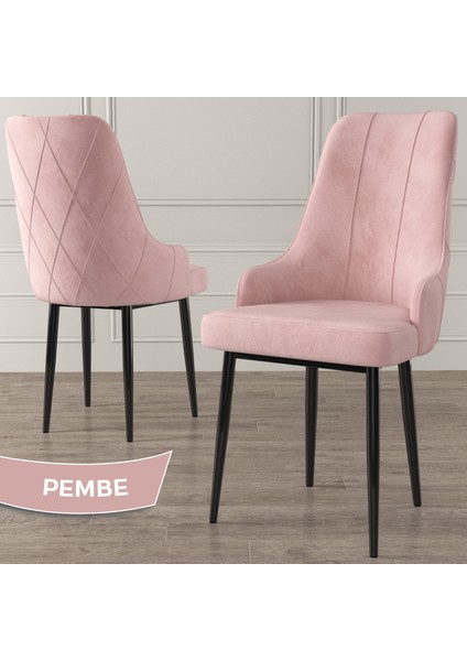 Concept Eta Serisi 80 x 132 cm Açılabilir Mdf Mutfak Masa Takımısiyah Mermer Desen Masa 4 Sandalye