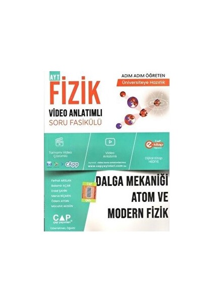 Çap Yayınları Fizik Dalga Mekaniği Atom ve Modern Fizik Konu Anlatımlı Soru Bankası