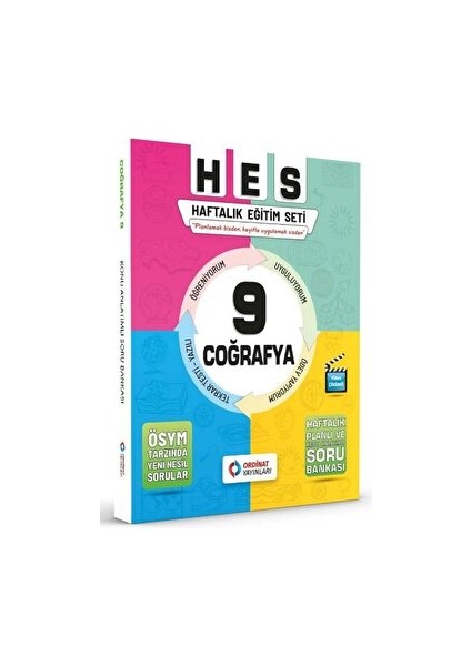 9. Sınıf Coğrafya Set (Hes Serisi) Ordinat Yayınları