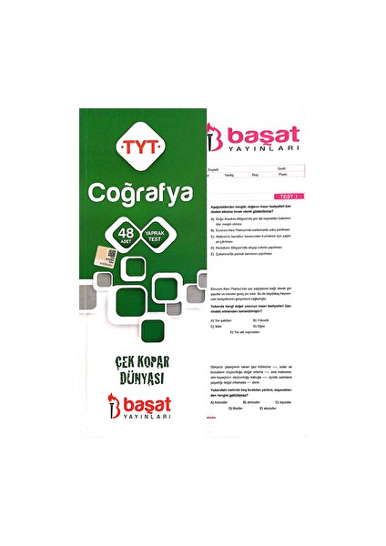 Başat Yayınları TYT Coğrafya Yaprak Test