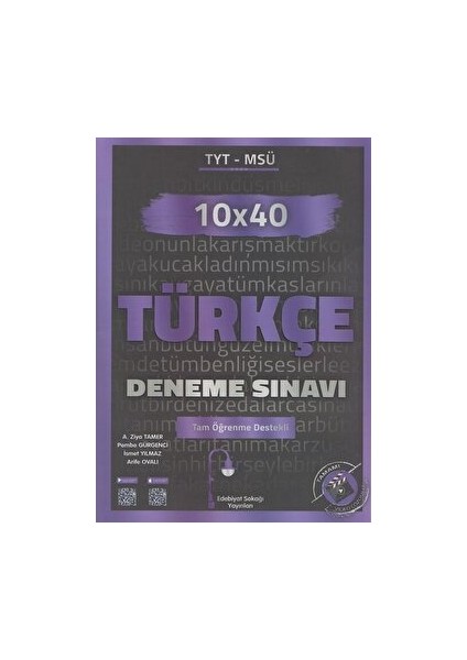 TYT - Msü Türkçe 10X40 Deneme Sınavı Edebiyat Sokağı Yayınları