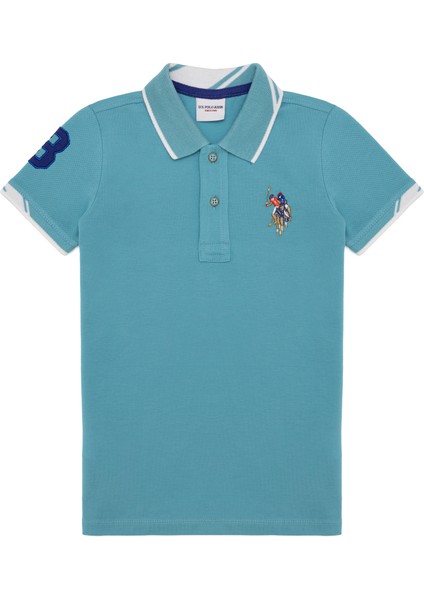 Erkek Çocuk Turkuaz Basic T-Shirt 50249580-VR093