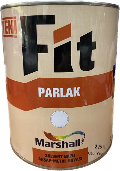 Fit Sentetik Parlak Yağlı Boya 2.5 L Solvent Bazlı Ahşap Metal Boyası