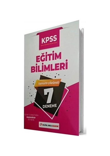 2022 KPSS Eğitim Bilimleri Çözümlü 7'li Fasikül Deneme Sınavı Dijital Hoca Akademi