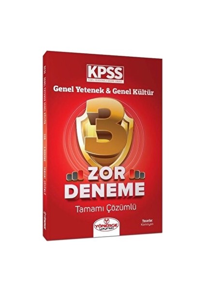 KPSS Genel Yetenek Genel Kültür Zor 3 Deneme Çözümlü