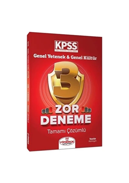 Yönerge Yayınları KPSS Genel Yetenek Genel Kültür Zor 3 Deneme Çözümlü