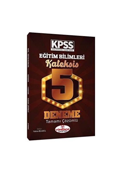 Yönerge Yayınları 2022 KPSS Eğitim Bilimleri Kateksis Çözümlü 5 Deneme Yönerge Yayınları