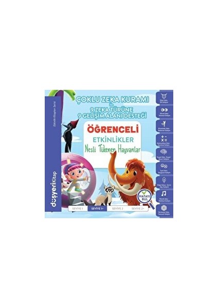 Çoklu Zeka Kuramı Öğrenceli Etkinlik Kitabı - Nesli Tükenen Hayvanlar