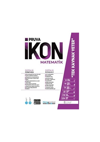 Pruva Akademi 8. Sınıf Ikon Matematik Konu Anlatım Kitabı Pruva Akademi