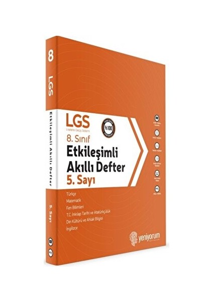 8. Sınıf Etkileşimli Akıllı Defter 5. Sayı Yeniyorum Yayınları