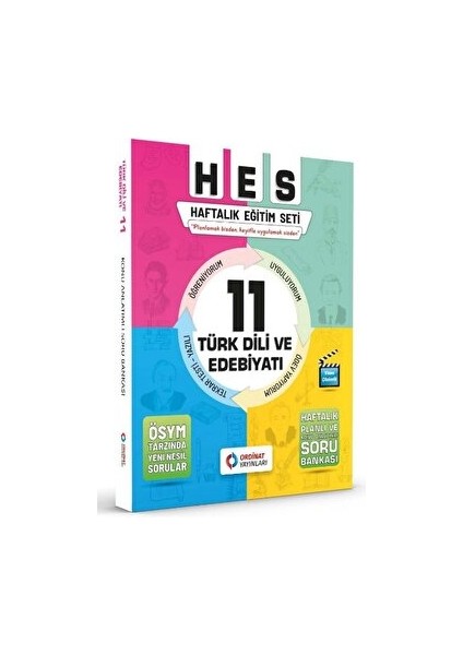 11. Sınıf Türk Dili ve Edebiyatı Set (Hes Serisi) Ordinat Yayınları