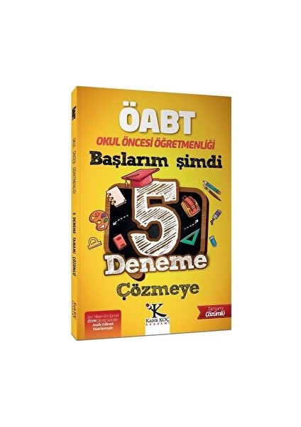 2022 ÖABT Okul Öncesi Öğretmenliği Başlarım Şimdi 5 Deneme Çözmeye