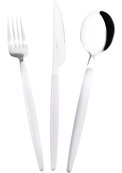 White 6 Kişilik 18 Parça Çatal Kaşık Bıçak Takımı modelleri