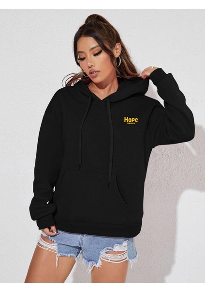 Daxis Sportwear Company Oversize Baskılı Kapüşonlu Sweatshirt