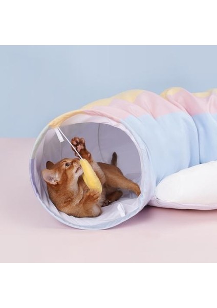 Kedi Oyuncaklar Interaktif Evcil Oyuncaklar Kedi Tünel Yavru Pet Ürünleri Kedi Malzemeleri Kedi Şeyler Kedi Yuva Gökkuşağı Kedi Tünel Villa | Kedi Oyuncakları (Yurt Dışından) modelleri