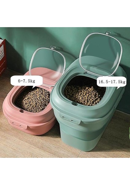 Pet Köpek Gıda Depolama Konteyner 23L Kuru Kedi Gıda Kutusu Çantası Nem Geçirmez Mühür Hava Geçirmez (Yeşil) (Yurt Dışından) fiyatları