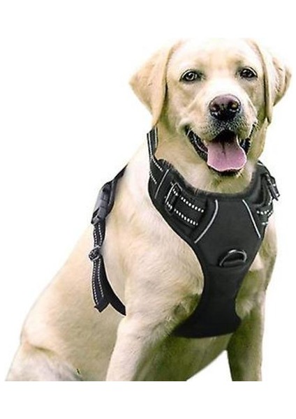 Köpek Koşum Hiçbir Çekin Pet Koşum Ayarlanabilir Yumuşak Yastıklı Köpek Yelek (L) (Yurt Dışından)