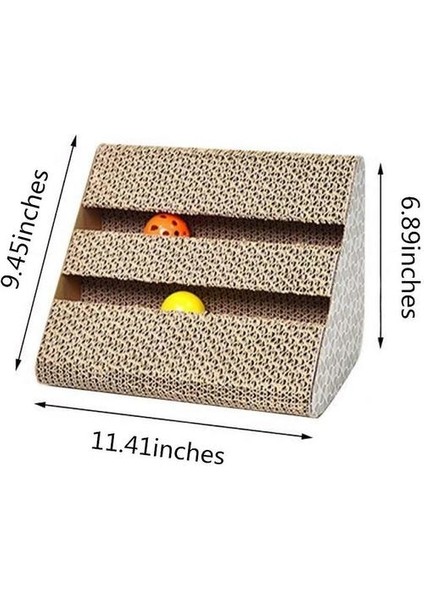 Eğlenceli Pet Kedi Tırmalamak Sonrası Karton, Zil ile Öğütme Pençe Oyuncaklar (Yurt Dışından)