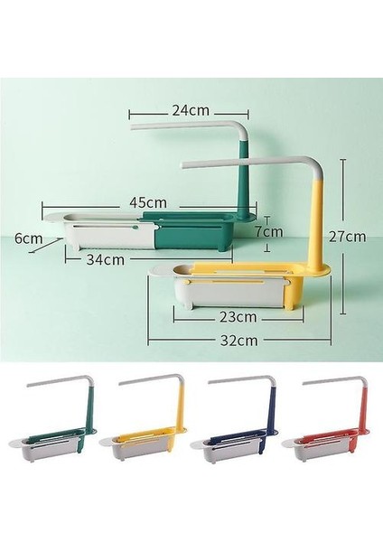 Teleskopik Lavabo Tutucu Genişletilebilir Mutfak Lavabo Organizatör Raf Sünger Caddy Ayarlanabilir Caddy (Yeşil) (Yurt Dışından)