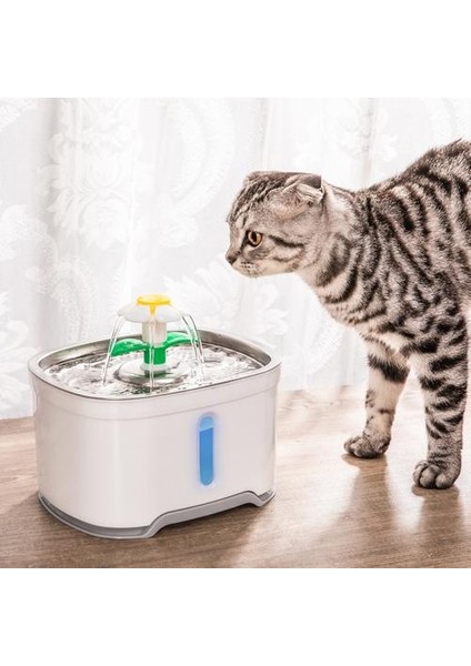 2.4l Otomatik Pet Kedi Su Çeşmesi LED Elektrikli USB Köpek Kedi Pet Otomatik Pet Içme Çeşmesi Dispenseri | Kedi Besleme ve sulama Malzemeleri (Yurt Dışından) fiyatları