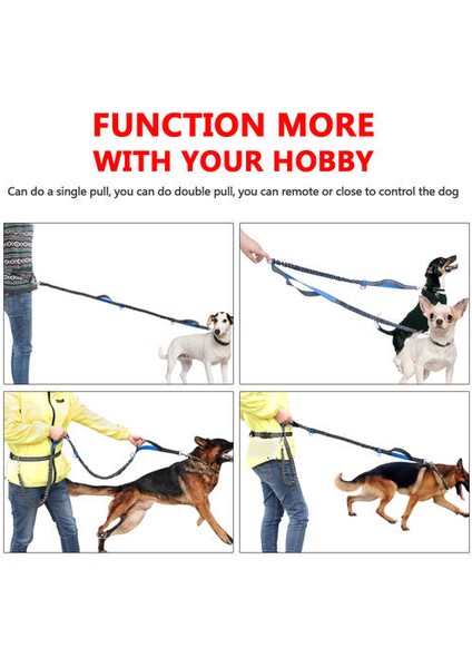 Eller Ücretsiz Köpek Tasma Geri Çekilebilir Bungee Tasma Kurşun Yansıtıcı Çalışma Için Yürüyüş 150 Lbs Büyük Köpekler Dağıtıcı | Tasmalar (Yurt Dışından)
